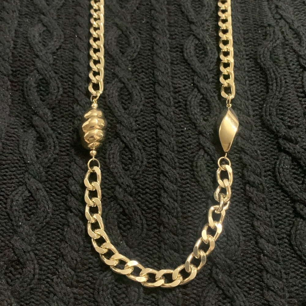 Large Link Gold Chain Embellished Necklace / Belt 36 inch